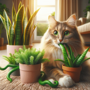 Lee más sobre el artículo ¿Por qué los gatos mastican hierbas o plantas frecuentemente en casa?