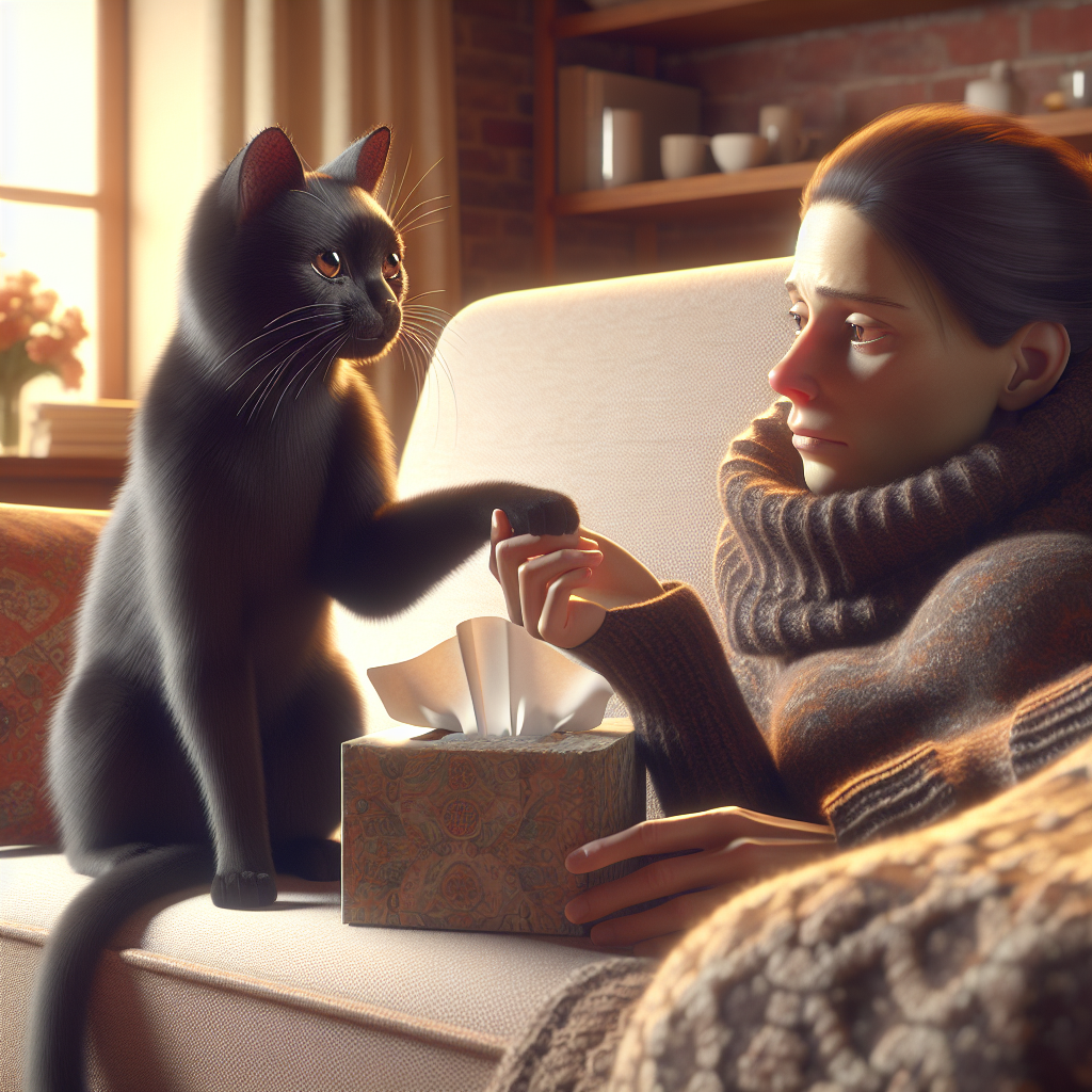 Lee más sobre el artículo ¿Pueden los gatos detectar tristeza o enfermedad en seres humanos?